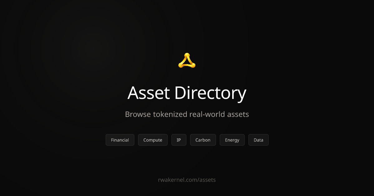 RWA Kernel - Infrastructure for Tokenized Assets